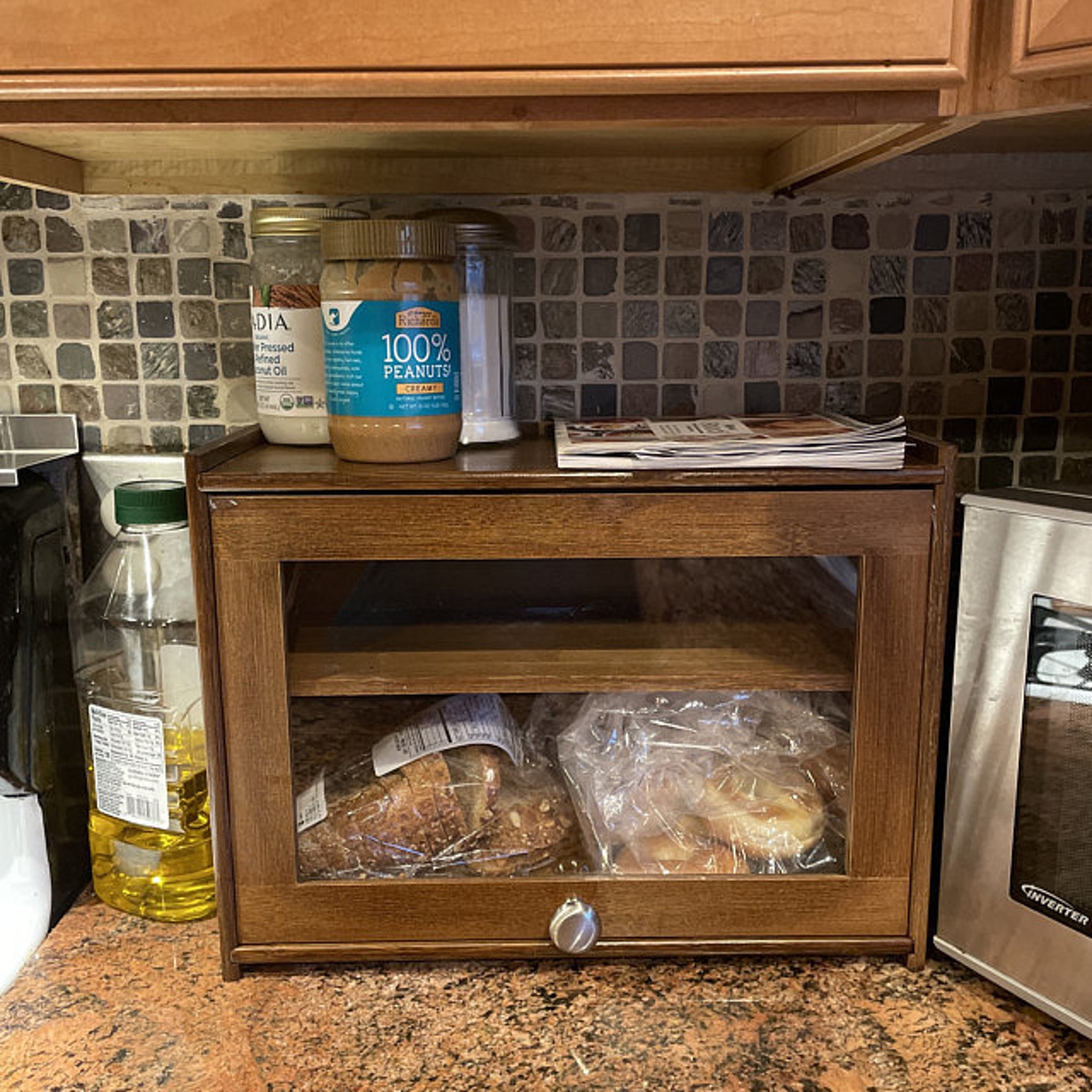 Two Tier Bread Box By Bamboo Etsy
