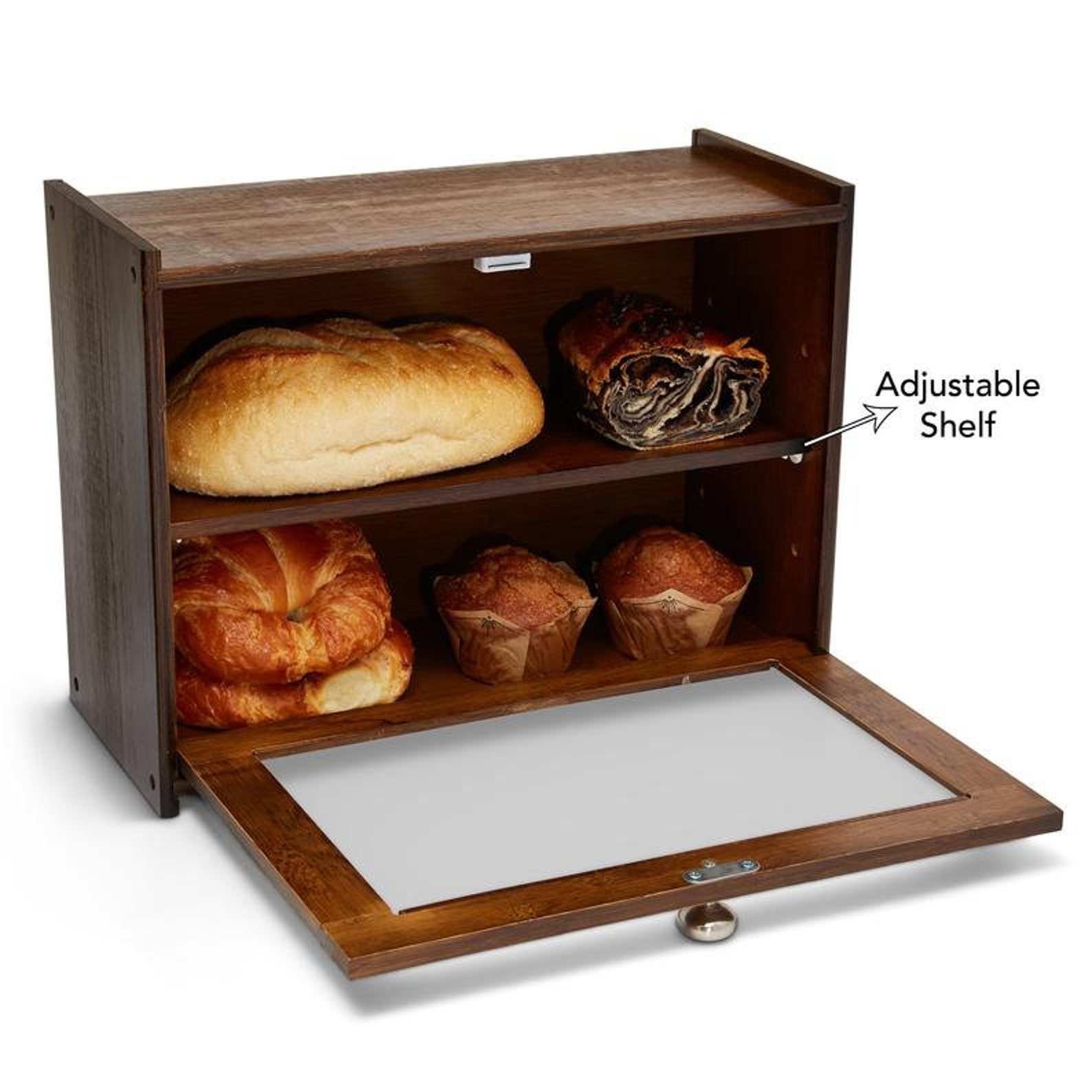 Two Tier Bread Box By Bamboo Etsy