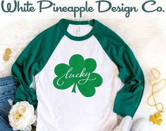 Lucky SVG - Shamrock SVG - Clover SVG - St Patricks Day Svg - Luck of the Irish Svg - Lucky Png - Shamrock Png - Digitale download - Cut File