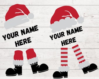 Monogram Santa SVG, Personalized Santa SVG, Christmas Shirt SVG, Santa Shirt Svg, Santa Hat Svg, Santa Boots, Holiday Svg, Christmas Svg