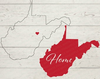 West Virginia SVG - Inicio SVG - West Virginia Outline SVG - Estados Svg - State Outline Svg - Estados Unidos Svg - Descarga Digital - Png Dxf