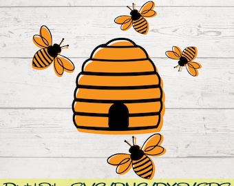 Bee Hive SVG, Honey Bee SVG, Bumble Bee SVG, Bee Kind Svg, Honeycomb Svg, Spring Svg, Honey Svg, Bee Svg, Hive Svg, Bee Hive Cut File