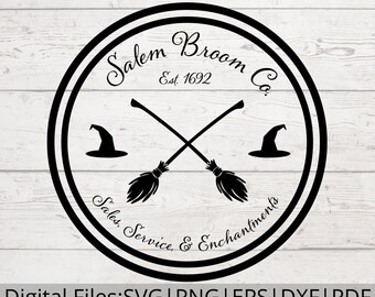 Broom Company SVG, Broom Company Sign, Broomstick SVG, Halloween Sign SVG, Sorcières Svg, Halloween Svg, Téléchargement numérique