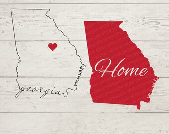 Georgia SVG - Home SVG - States SVG - State Outline Svg - United States Svg - Georgia Png - Home Png - Georgia State Svg - Digital Download