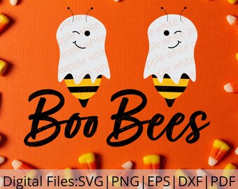 Boo Bees SVG, Ghost SVG, Bee SVG, Boo Svg, Funny Halloween Svg