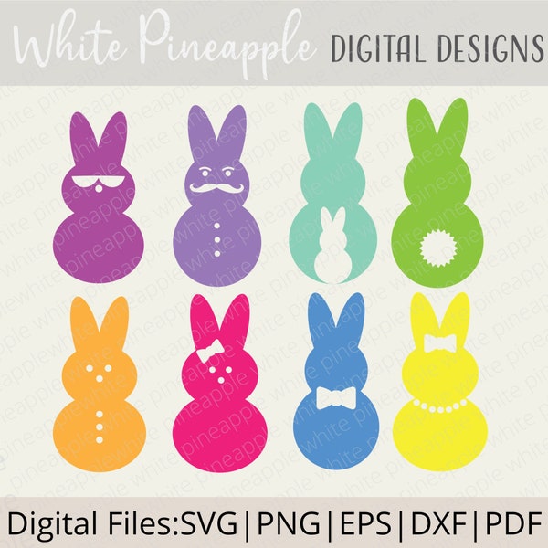 Easter SVG - Easter Bunny SVG - Peeps SVG - Marshmallow Peeps Svg - Easter Bunny Png - Peeps Png - Digital Download for Cricut - Svg/Png/Dxf
