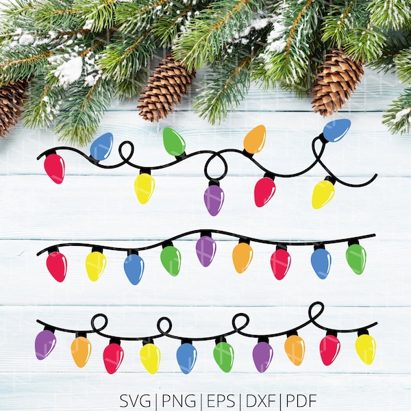 Christmas Lights SVG - Christmas SVG - Twinkle Lights SVG - Christmas Lights Png - Christmas Tree Lights Svg - Tree Lights Svg - Christmas