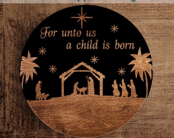 Nativity SVG, Manger Scene SVG, Nativity Scene SVG, Manger svg, Round Nativity svg, Christmas Scene svg, Nativity svg file, Baby Jesus Svg