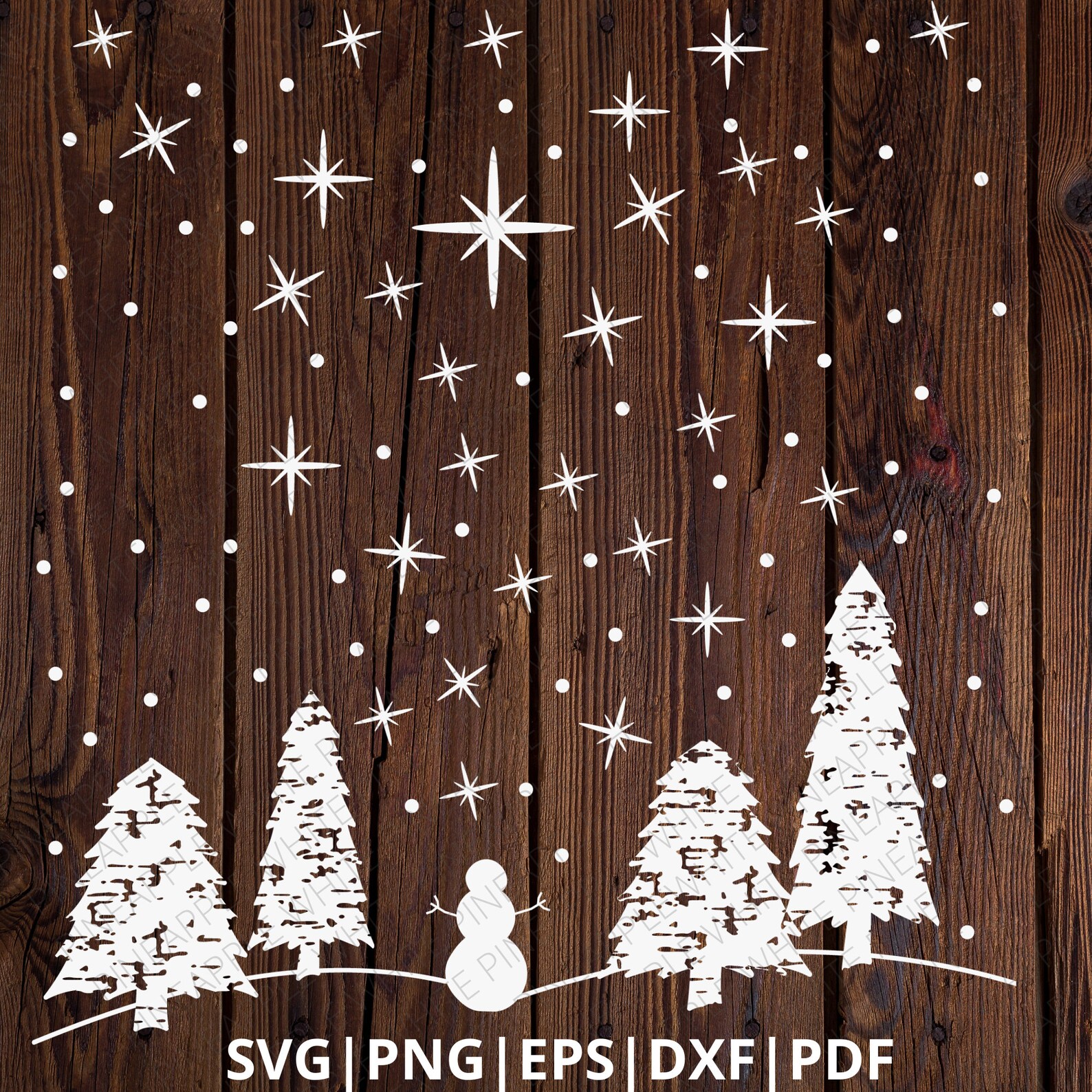 Winter Scene SVG Winter Scene SVG File Christmas Scene SVG - Etsy