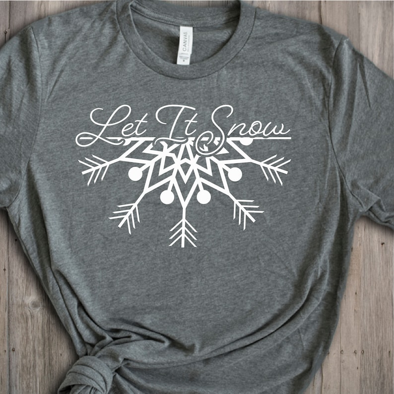 Let It Snow SVG Christmas SVG Snowflake SVG Winter Svg Christmas Cut File Let It Snow Cut File Cut Files for Cricut Let It Sno image 1