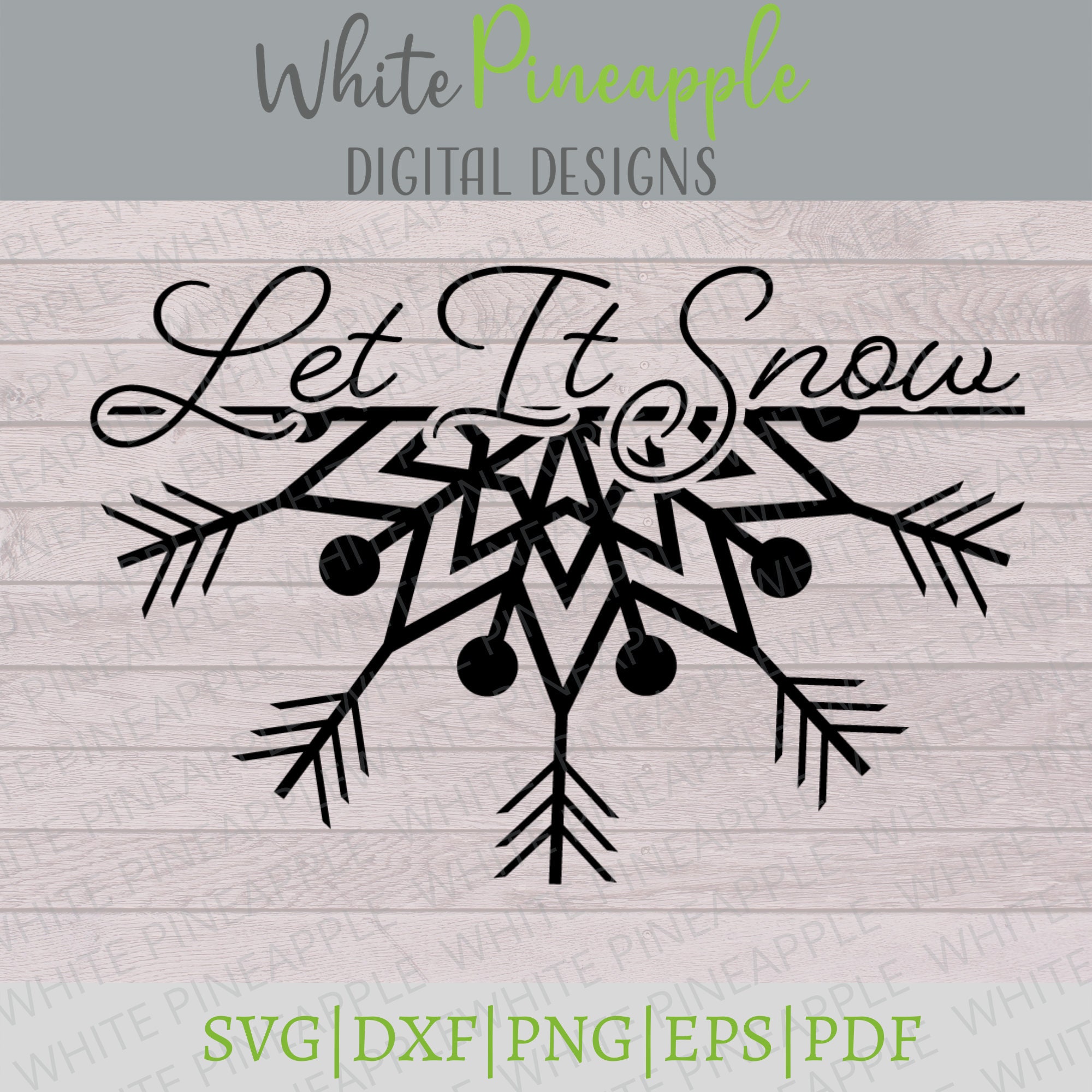 Let It Snow SVG - Christmas SVG - Snowflake SVG - Winter Svg ...