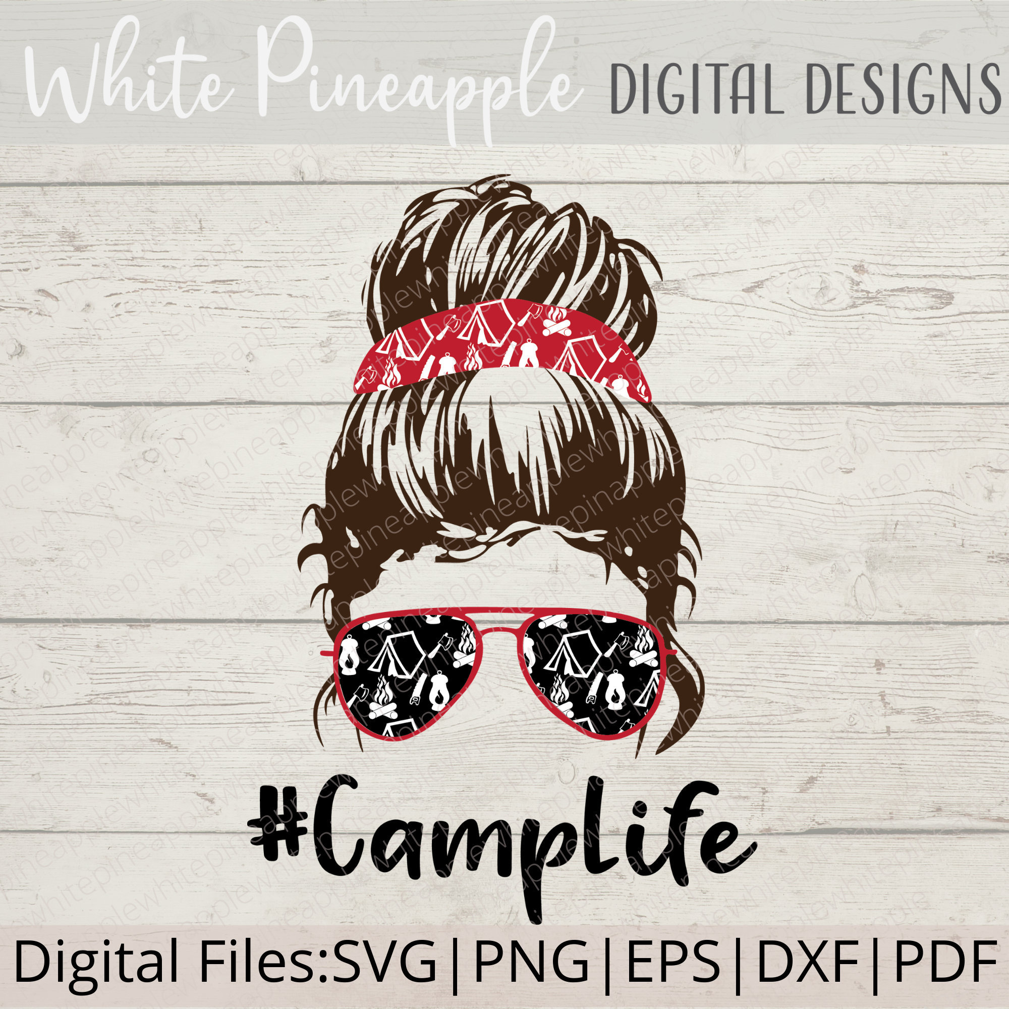 Download Camping Life SVG Camp Life SVG Messy Bun SVG Camping Mom ...