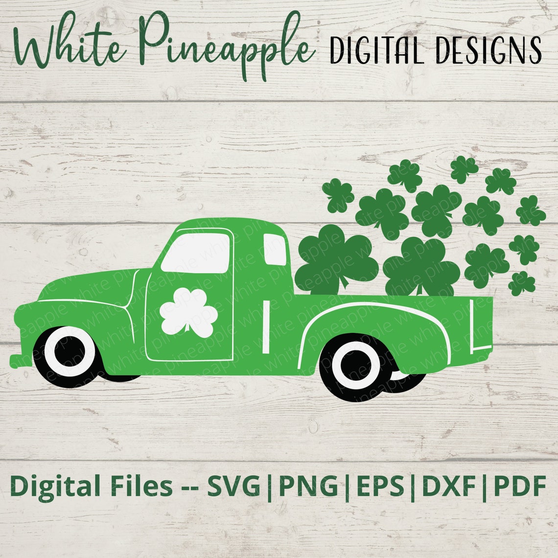 Shamrock Truck SVG St Patricks Day Truck SVG Shamrock SVG Etsy