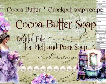 Receta de jabón de manteca de cacao para derretir y verter Crockpot