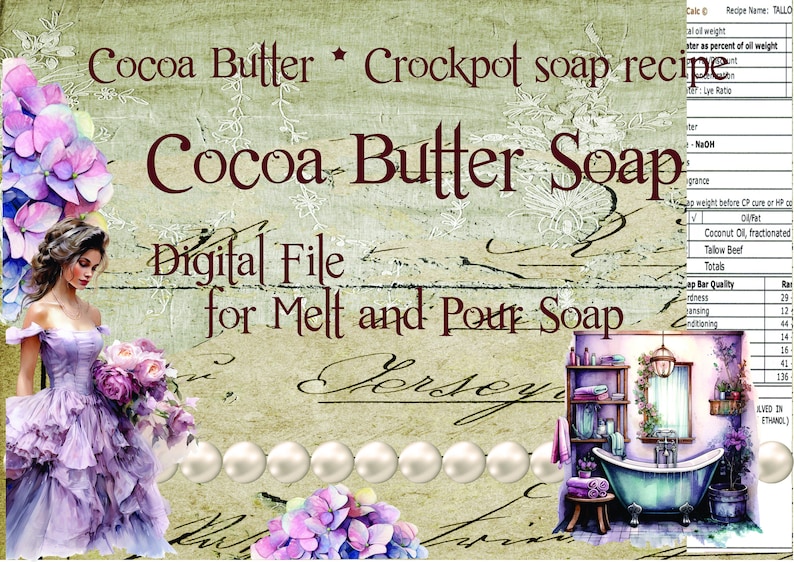 Melt and Pour Crockpot Cocoa Butter Soap Recipe Etsy