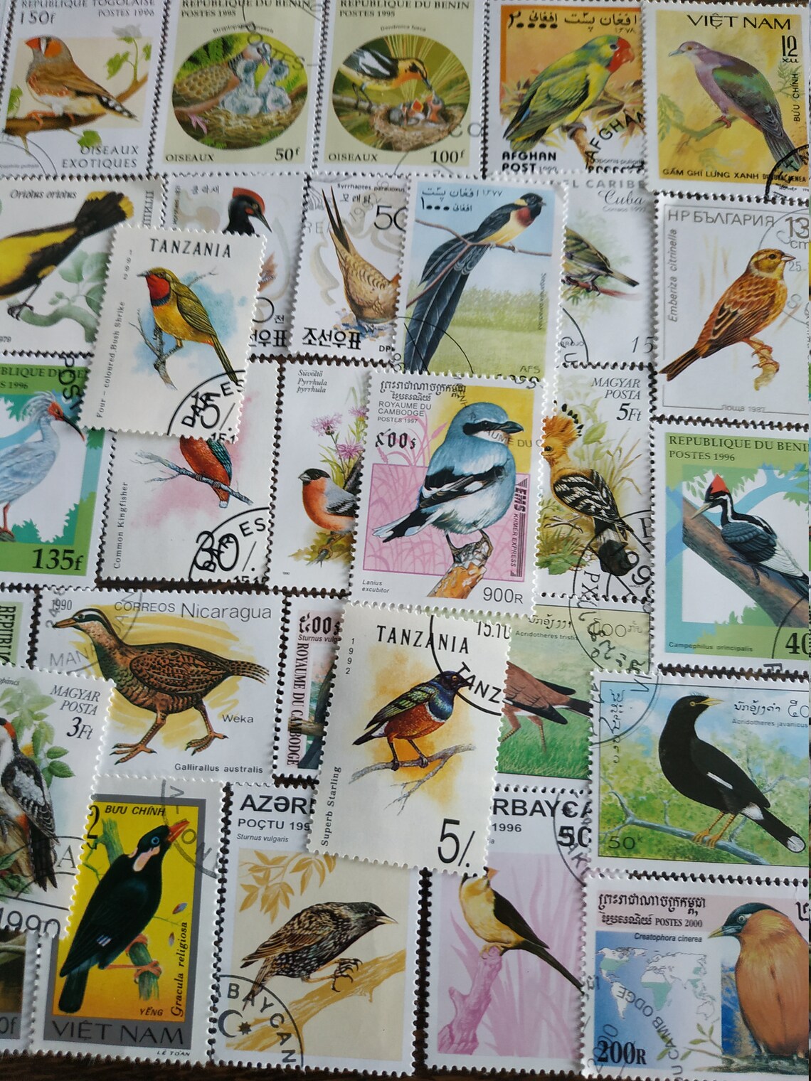 Birds stamps lot nr 89 Etsy