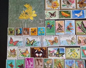 Lote de sellos de mariposas n.º 30