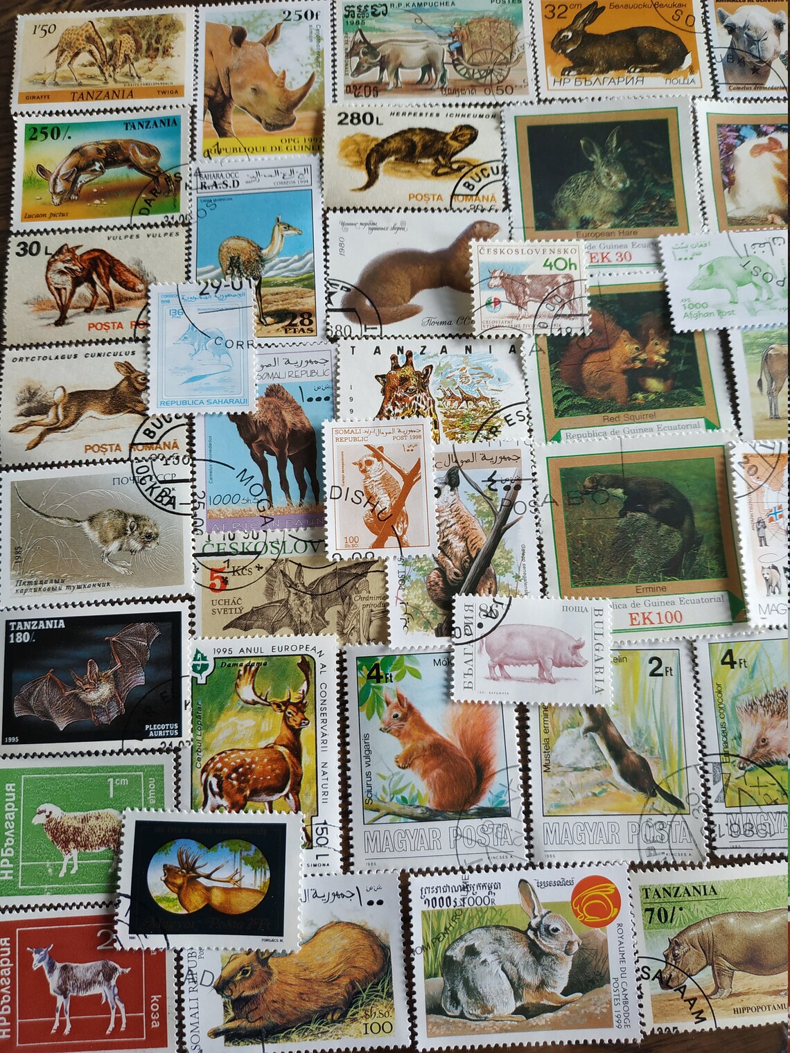 Animal stamps lot nr 15 Etsy