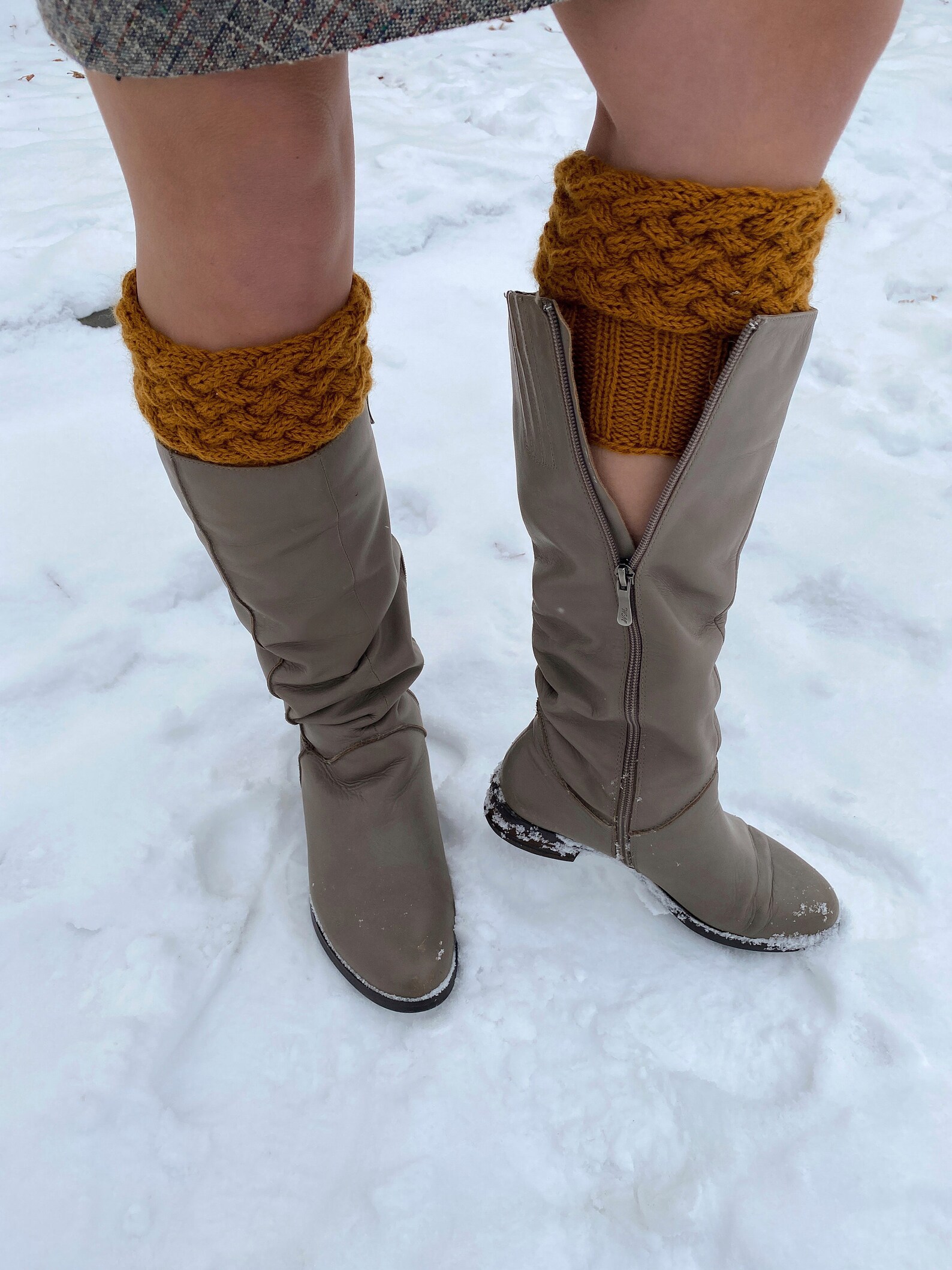 Chunky Leg Warmers Cable Boot Cuffs Knit Boot Topper Boot Etsy