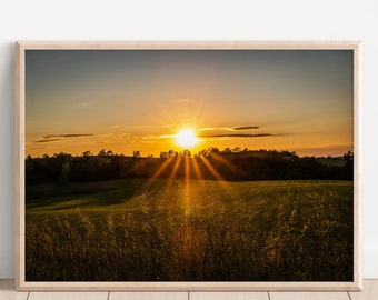 Country Road Sunset Photography Print: Fine Art Landscape