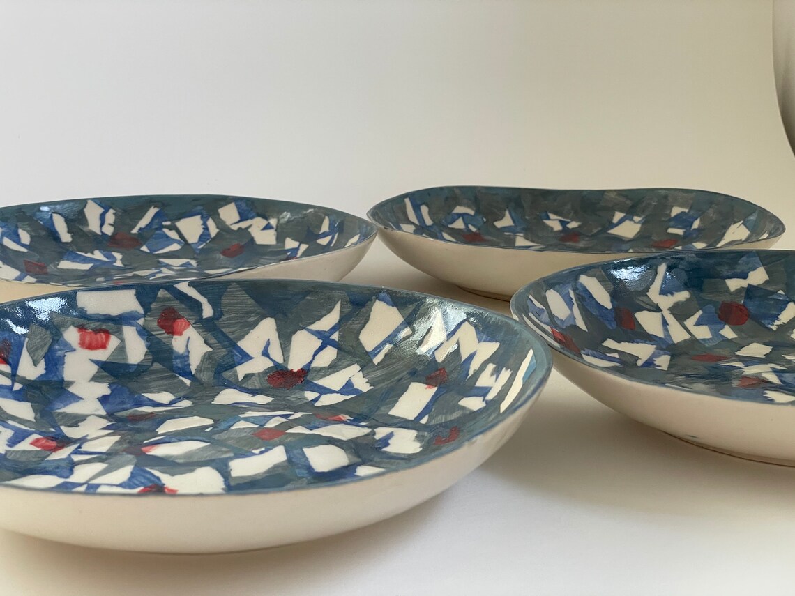 Handmade ceramic pasta bowls Etsy