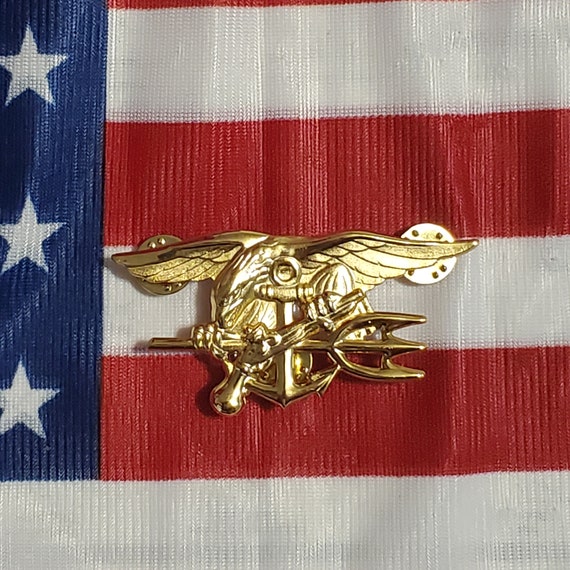 U.S Navy Seal Trident Hat Pin 1 3/4” Antique Silver color 