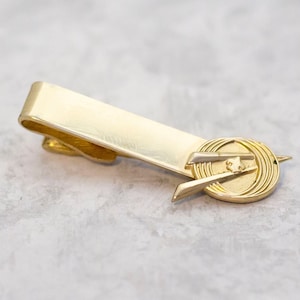 Vintage Tie Clip, Gold Tone Tie Clip, Minimalist Tie Clip, Elegant Tie Clip, Victorian Tie Clip, Minimalist Tie Clip - CG1