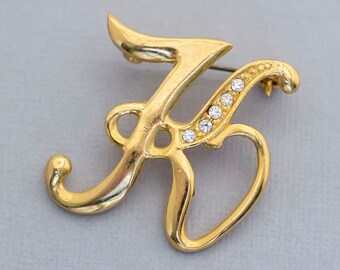 Broche Rétro Collection – Grand Nounours Or Avec Cristaux Diamant 4167, Occasion