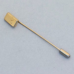 Vintage Victorian Square Tip Stick Pin, Letter M Stick Pin, Geometric Stick Pin, Minimalist Stick Pin - C4