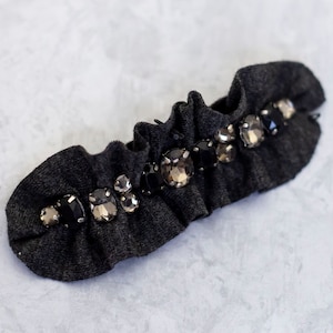Vintage Brooch, Gothic Brooch, Gemstone Brooch, Crystal Brooch, Fabric Cloth Brooch, Diamond Brooch - CM1