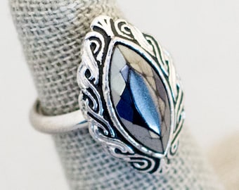 Size 4 3/4, Marcasite Ring, Elegant Ring, Vintage Ring, Gothic Ring, Avon Ring, Beautiful Ring, Goth Ring, Gift For Her