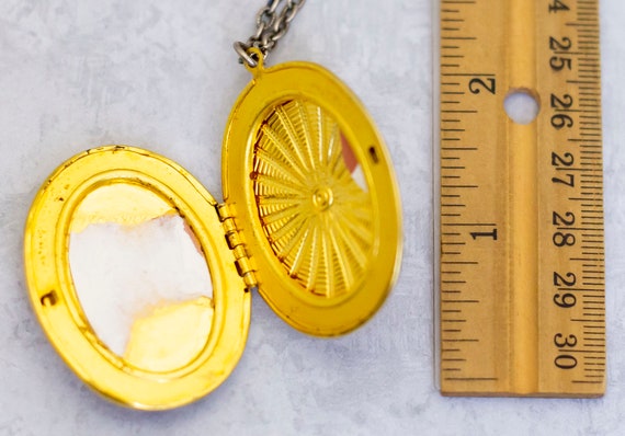 24 inch, Vintage Locket Necklace, Renaissance Loc… - image 3