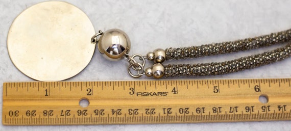 32 inch, Vintage Necklace, Circle Necklace, Medie… - image 3