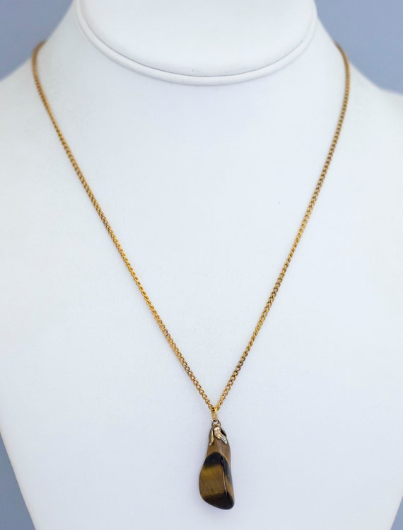18 inch, Vintage Necklace, Pendant Necklace, Gold… - image 2
