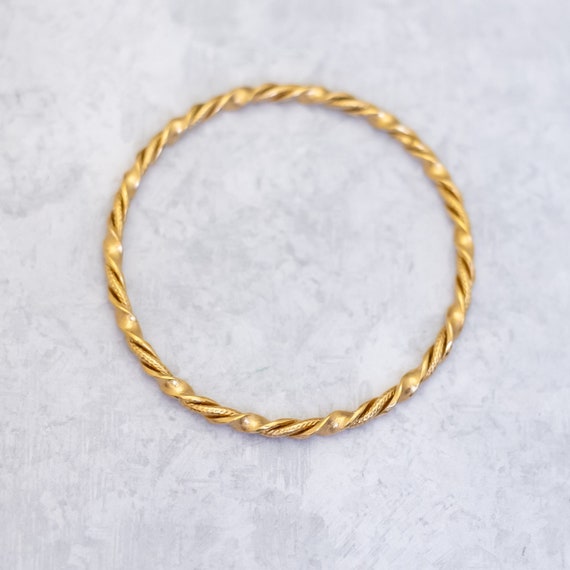 7 Inch, Vintage Spiral Twist Wavy Gold Tone Bangle - C10 - Etsy