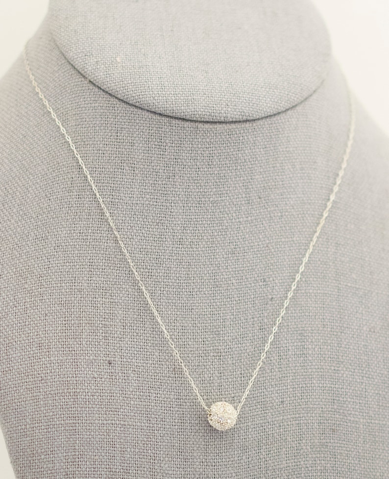 Cute Necklace CI1 Elegant Necklace Rhinestone Necklace Ball Necklace 18 Inch Minimalist Necklace Beautiful Necklace Minimal Necklace