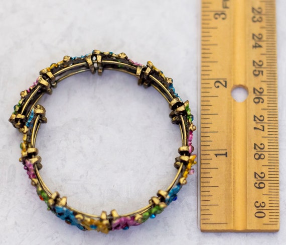 6 inch, Vintage Bangle, Fairy Bangle Bracelet, Co… - image 3
