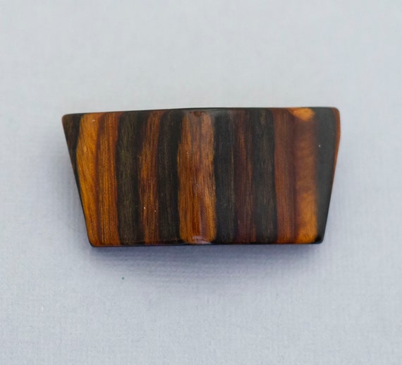 Avant garde wood vintage brooch (C7) - image 1