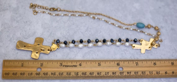 30 inch, Vintage Necklace, Cross Necklace, Celtic… - image 3