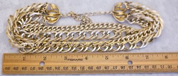 16 inch, Vintage Multi Strand Necklace, Multi Cha… - image 3