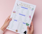 Check list ménage de printemps, Liste ménage de printemps, Organisation ménage,  A4