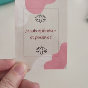 100 cartes d'affirmation positives en français, cartes de développement personnel, pensées positives, 6 x 8,5 cm