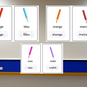 Espositori a colori, Poster a colori, Colori didattici, Scuola, Aiuto a casa, A5