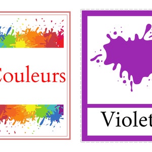 Flashcards couleurs, Cartes sur les couleurs, Apprendre les couleurs, B5