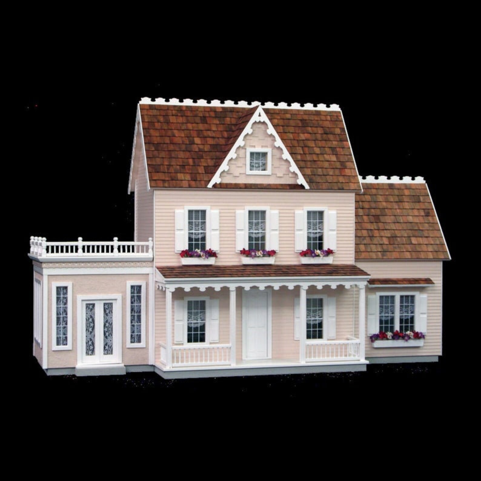Wooden dollhouse kit 112 scale farmhouse style Etsy