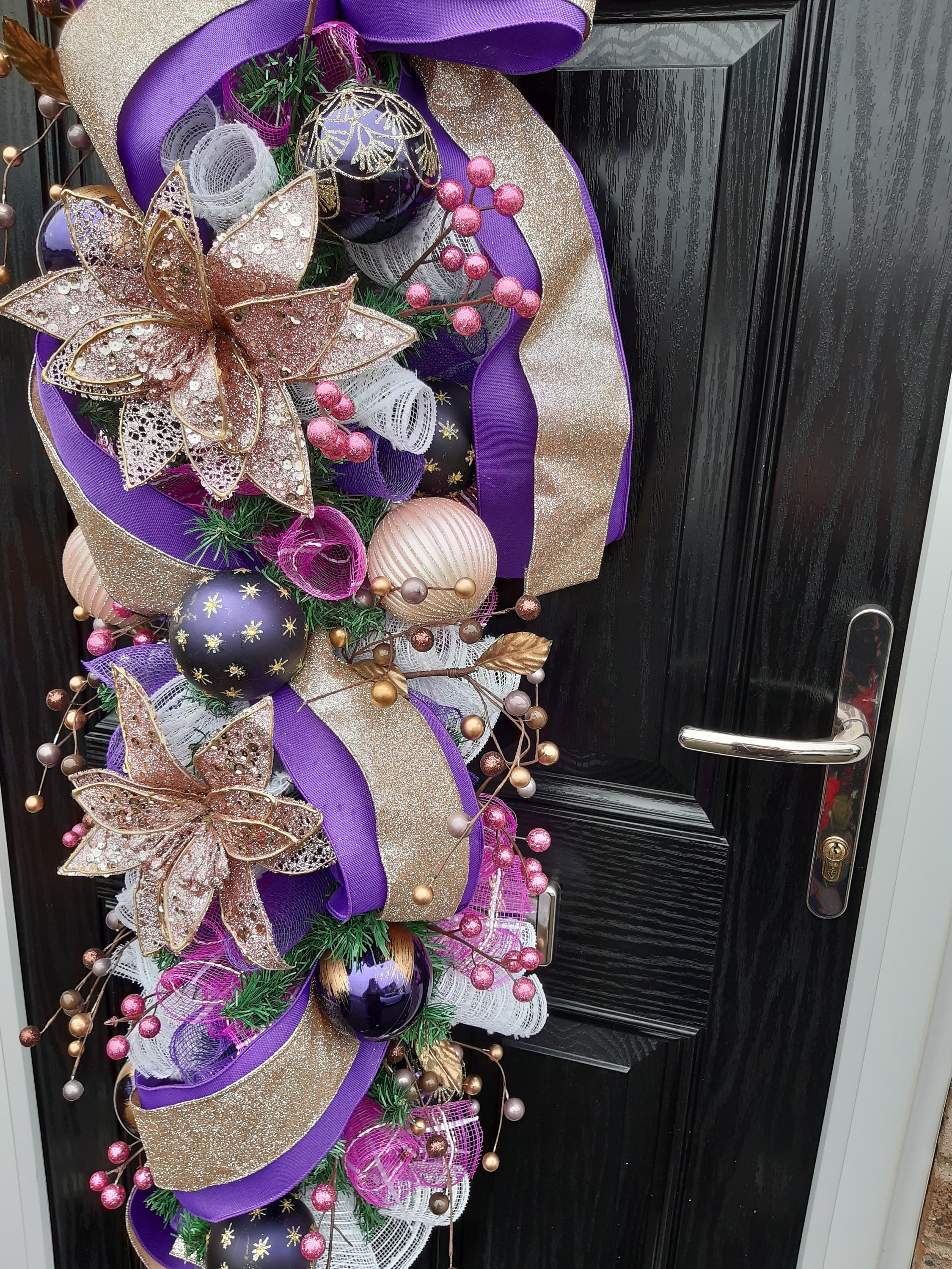 Christmas Sofisticated Swag, Show Stopper Christmas Swag, Purple and ...
