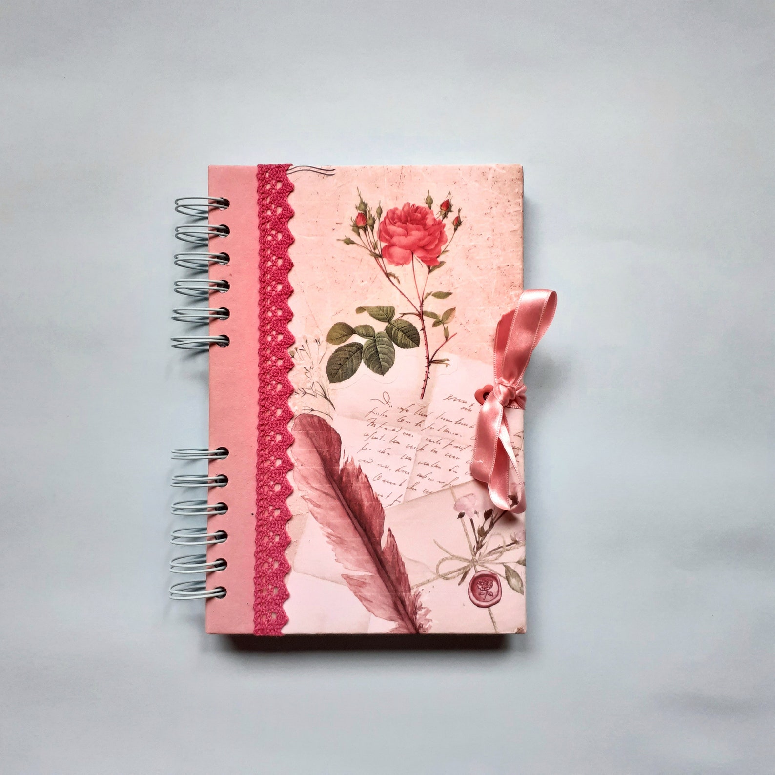Handmade Notebook Love Letters A5. Journal reading log. Etsy