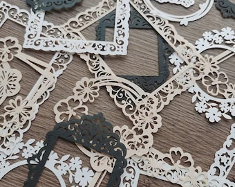 Marcos de papel vintage: adornos para álbumes de recortes y diarios