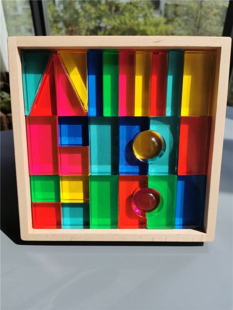 Acrylic Translucent Geometric Crystal Building Blocks Sensory Etsy