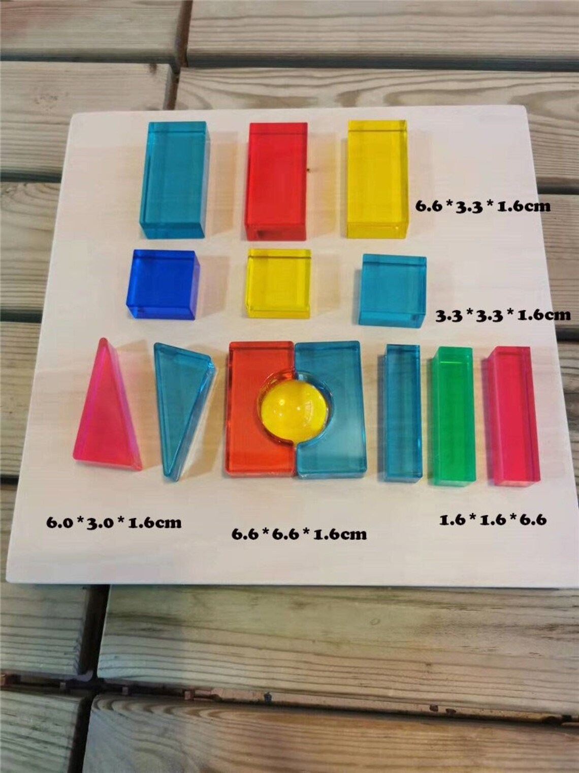 Acrylic Translucent Geometric Crystal Building Blocks Sensory Etsy